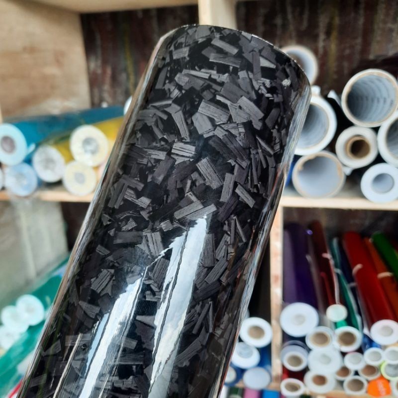 stiker skotlet carbon forged / skotlet carbon forged hitam glossy