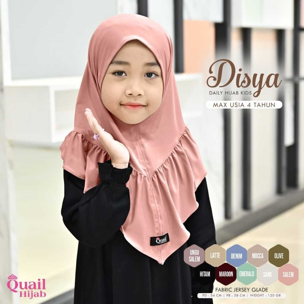 Disya Daily Hijab Anak Original Quail Jilbab Wanita Jersey Glade