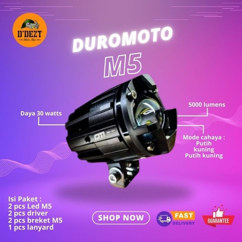 PROMO SALE promo sale DUROMOTO M5 LAMPU LED TEMBAK FOGLAMP PREMIUM MOTOR MOBIL 60WATT 60W promo sale