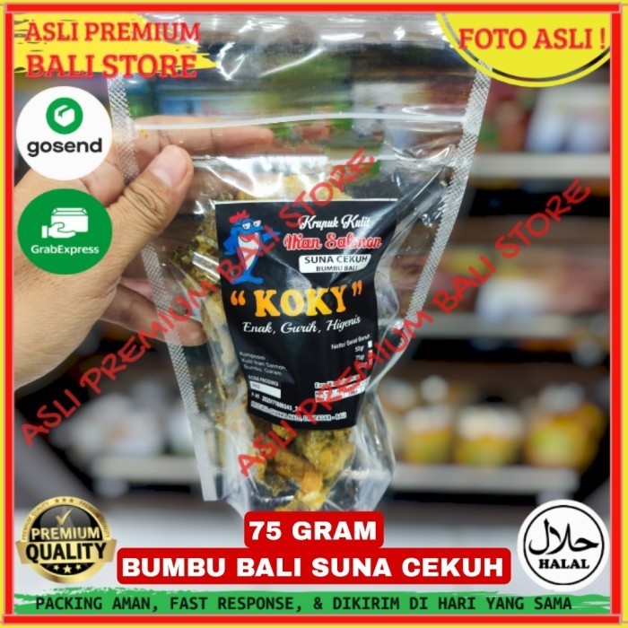 

OLEH OLEH MAKANAN CEMILAN CAMILAN SNACK KULINER KHAS ASLI ORI ORIGINAL BALI KERIPIK KERUPUK KRIPIK KULIT IKAN LAUT SALMON 75 GRAM GR