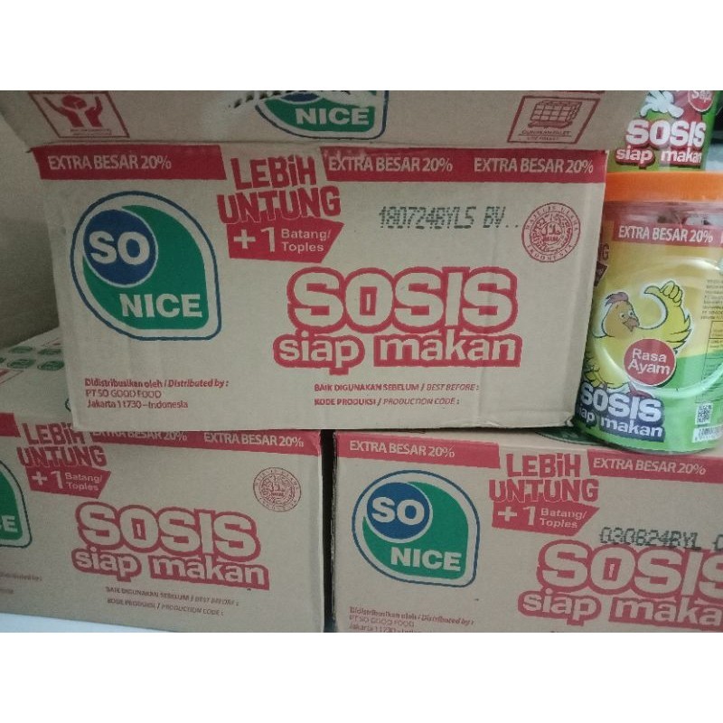 

SOSIS Siap Makan So Nice Ayam / Sapi / 1 Dus / 1 Karton