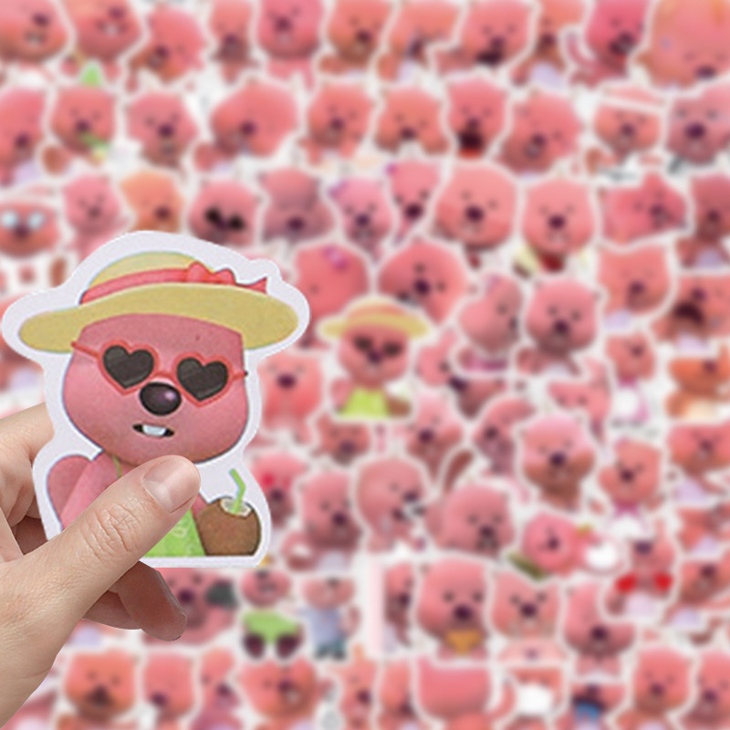 

COD✨Stiker Berang-berang Kecil Gila Stiker Ekspresi Lucu Stiker Dekoratif Notebook-Yinmer
