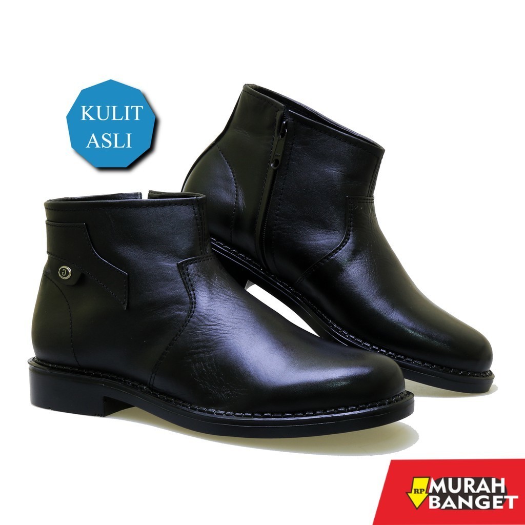 Sepatu pdh- SEPATU BOOTS KULIT ASLI PDH TNI POLRI PRIA BPA 221