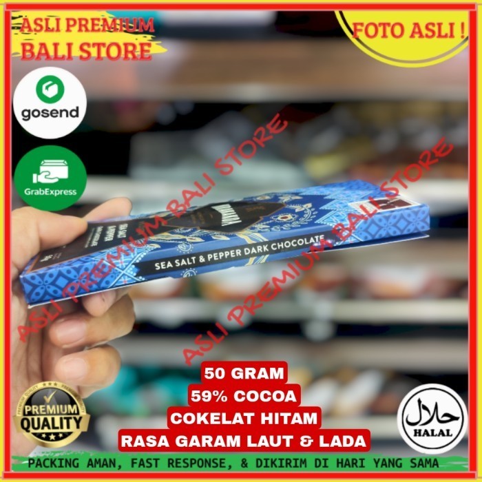 

OLEH OLEH MAKANAN CEMILAN CAMILAN SNACK KULINER KHAS ASLI ORI ORIGINAL BALI COKLAT COKELAT HITAM GARAM LAUT LADA