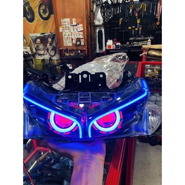 LAMPU PROJIE led dan DAYMAKER LED+ALIS RGB RUNNING AEROX OLD LAMA SEPAKET REFLEKTOR