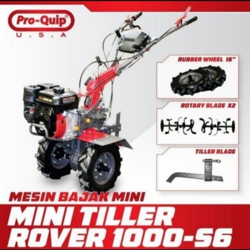 PROMO HARI RAYA Mesin Bajak Sawah Traktor Mini Bajak Sawah/ Mini Tiller Rover PROQUIP 1000-S6 Mesin 