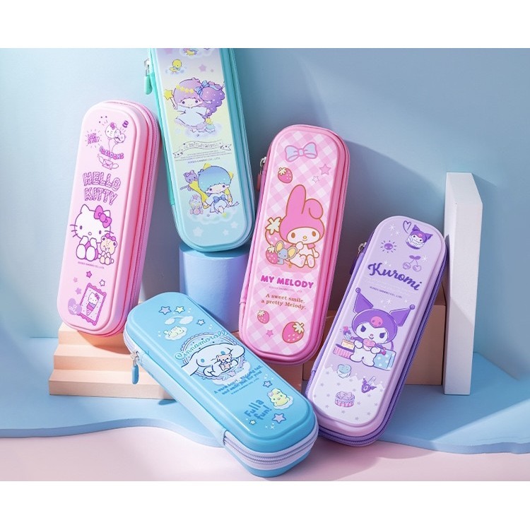 

Kotak Pensil Anak HardCase Ada Sekat Kuromi Melody Cinnamoroll Kitty Twin