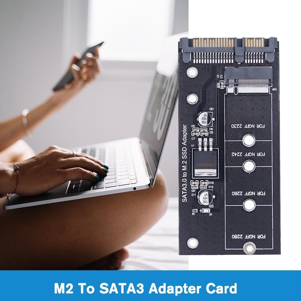 M2 To SATA3 Adapter Card High Efficiency SATA M2.SSD Convert Adapter Card NVME SSD Upgraded SATA 6 G
