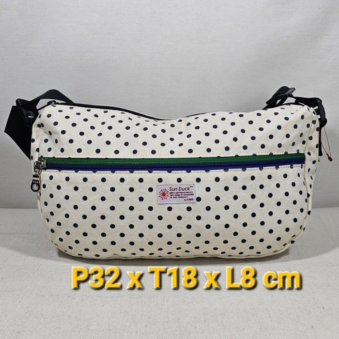 Sun Duck by Coen Japan 100% cotton canvas sling shoulder bag tas selempang bahu