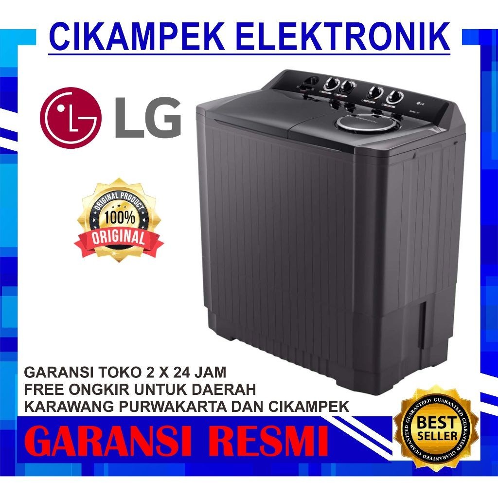 Mesin Cuci LG 14Kg P1400RTM 2 Tabung New Design 14 Kg P 1400 RTM