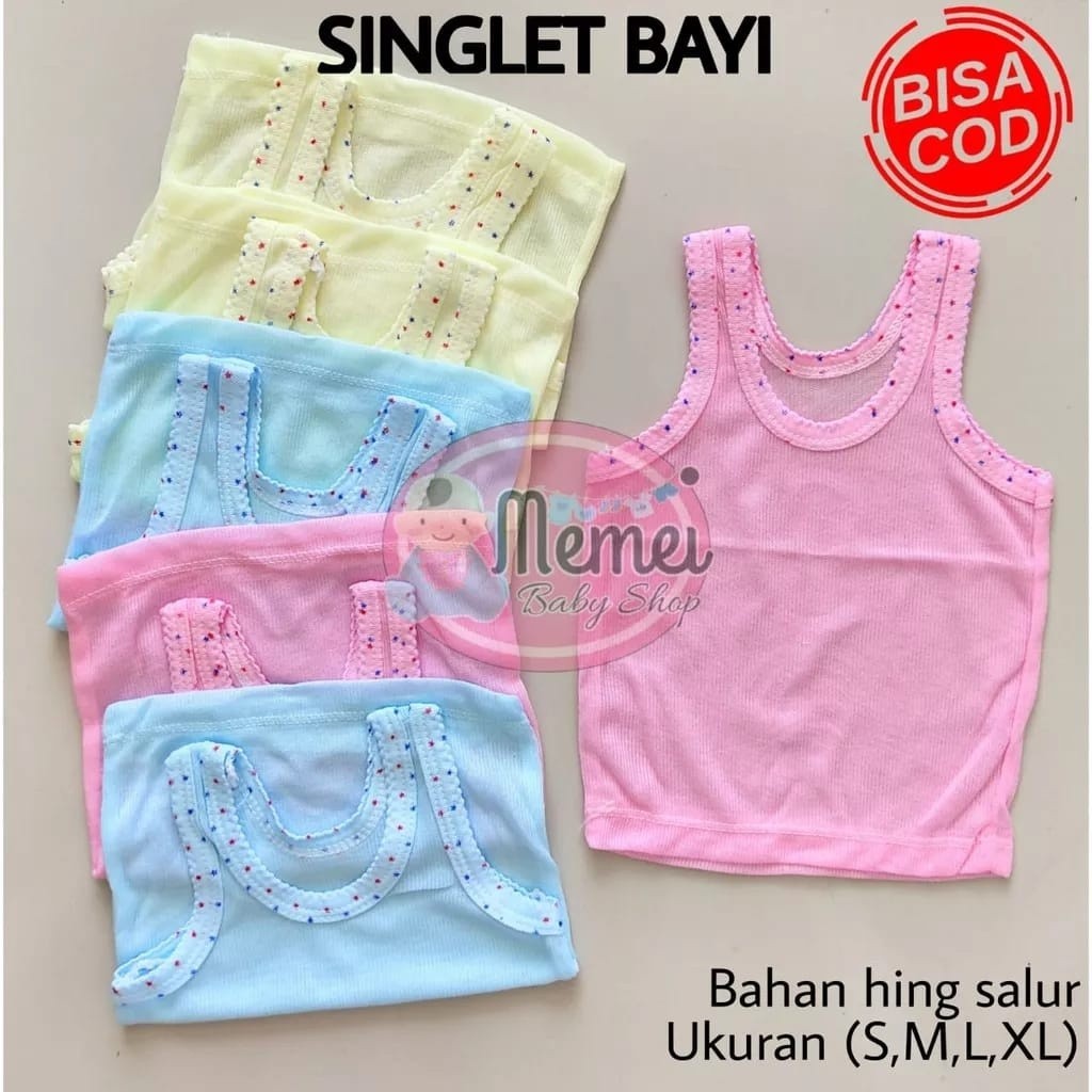 Karoo SInglet Anak Laki laki Perempuan Motif Bintik Kaos Dalam Anak Bayi Lembut Nyaman Sporot Anak