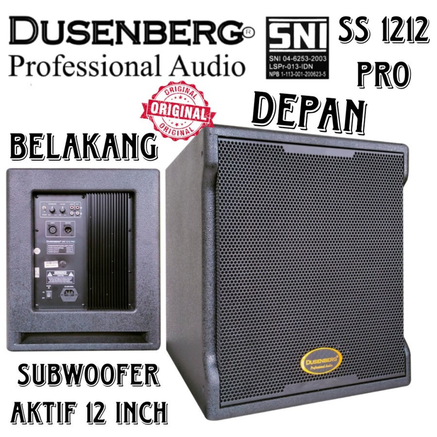 Subwoofer DUSENBERG Aktif 12 Inch, Mega Bass Karaoke, Home Theater