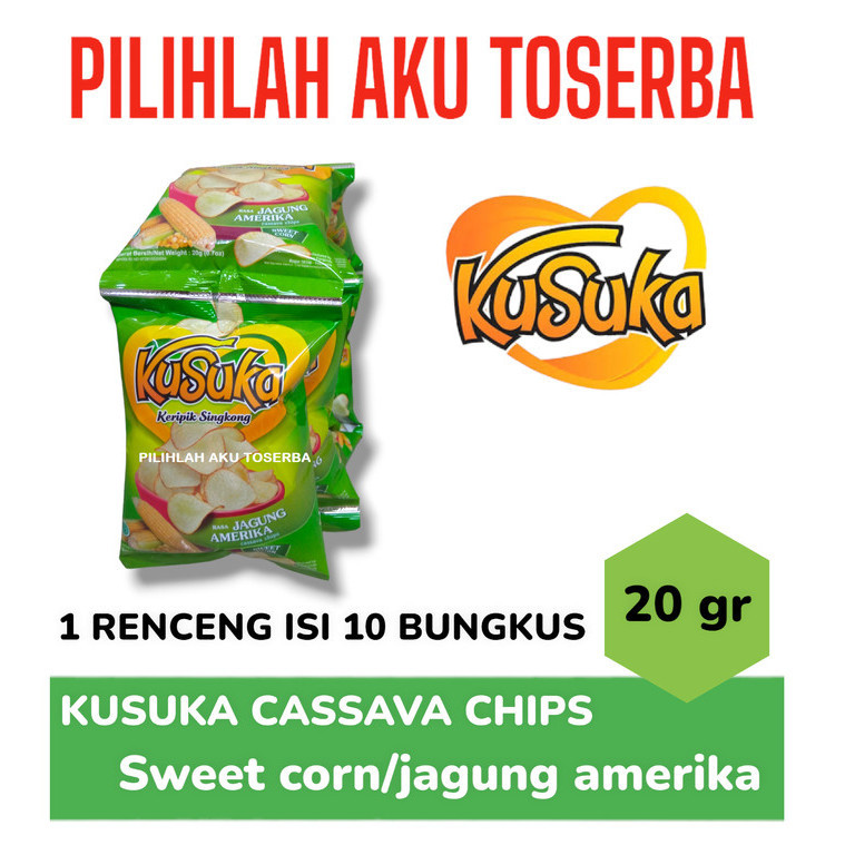 

KUSUKA Keripik Singkong JAGUNG AMERIKA RENCENG - ( HARGA 1 RENCENG )