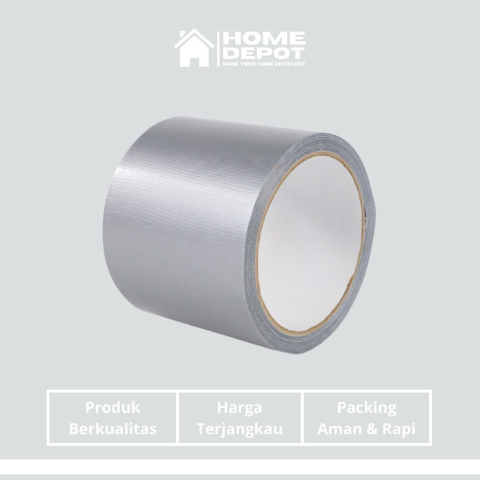 

Lakban Karpet Super Sticky Kain Tape Lantai Cloth Floor Duct 10 Meter - Silver, 20 mm