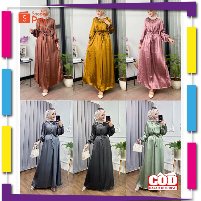 KAIN LEMBUT HALUS ADEM TEBAL / LUNNA DRESS SILK/DRESS SHIMMER SILK/GAMIS SHIMMER SILK