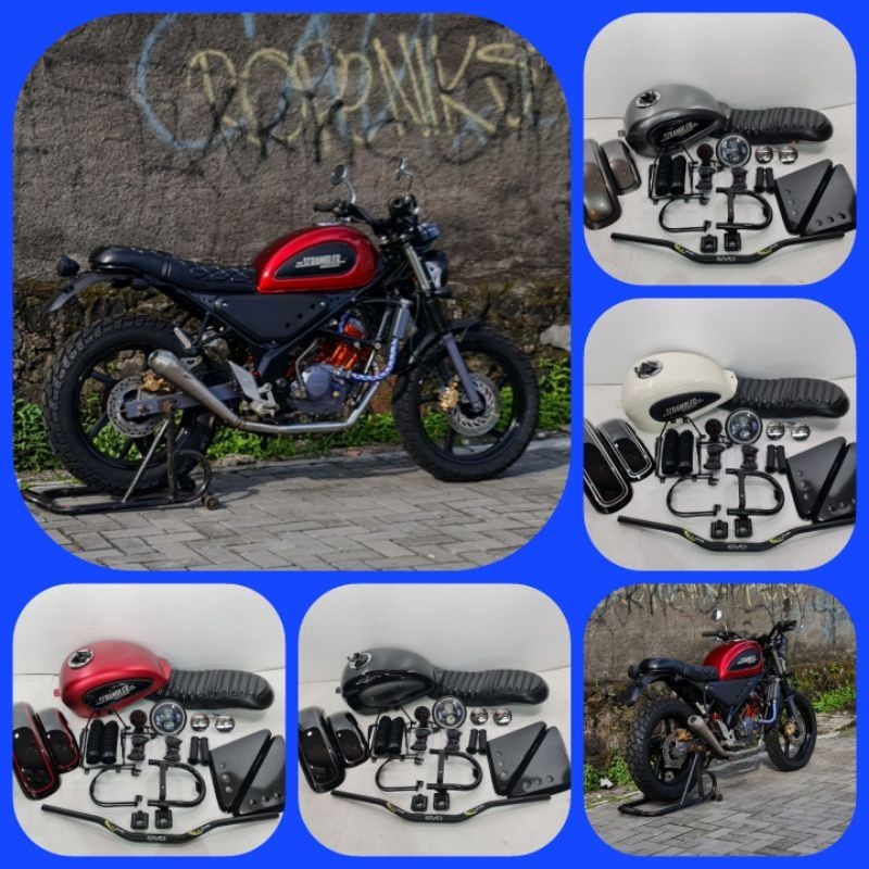 PAKET JAPSTYLE CB150R, CBR150 FULLSET PAKET SCRAMBLER CUSTOM COSTUM COSTUME KOSTUM KASTEM CASTEM  BO