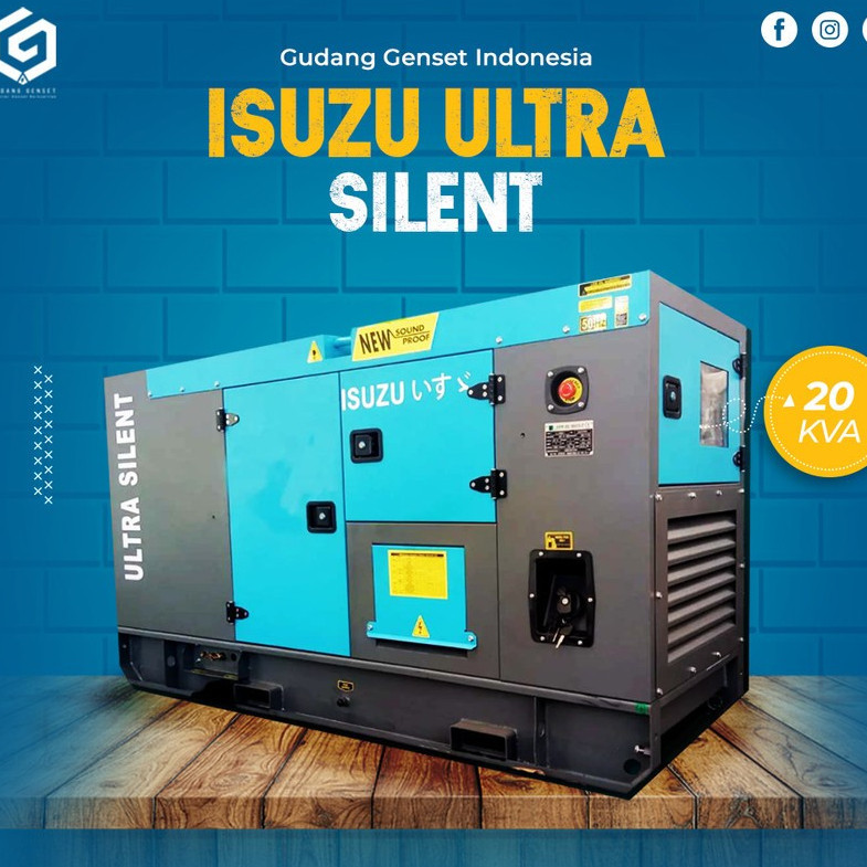 Genset Silent | 20 KVA | Isuzu Genset Diesel Isuzu Silent