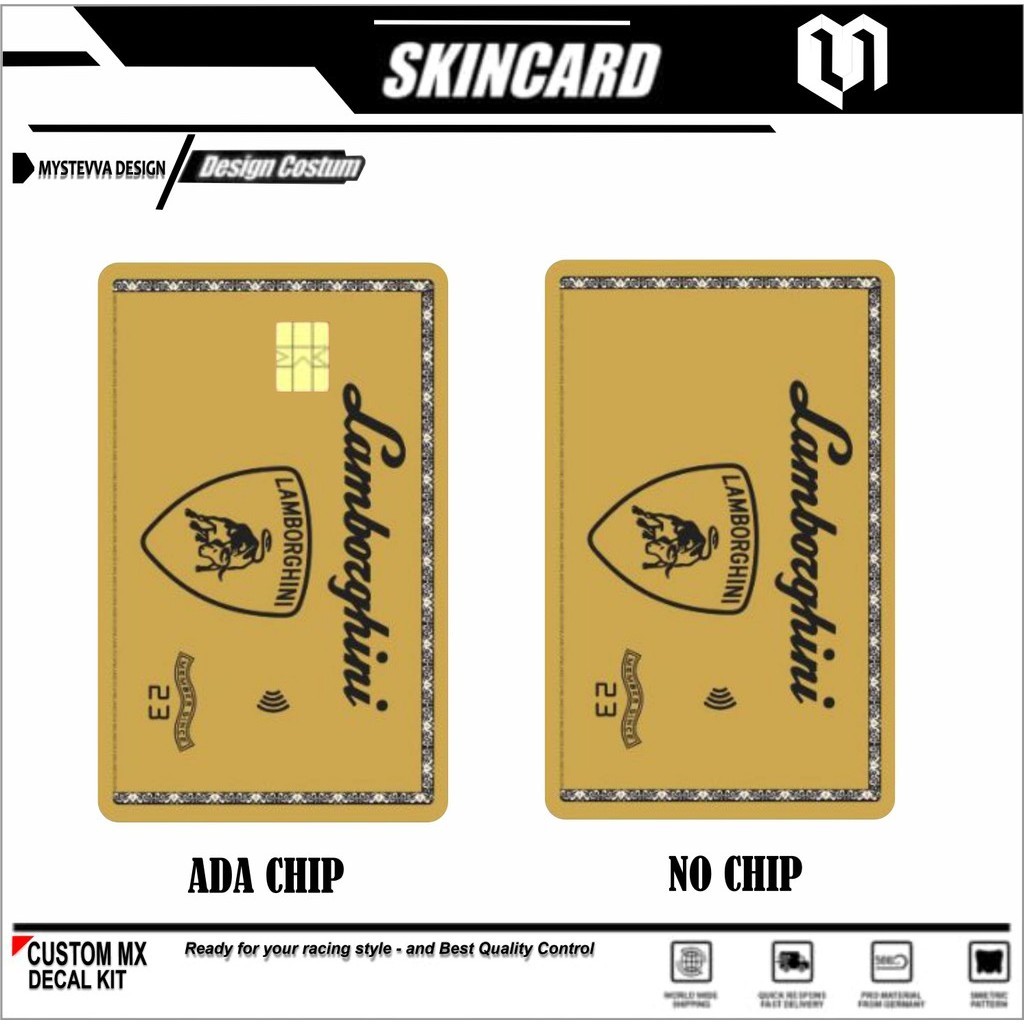 

[custom] STIKER ATM LAMBORGINI BISA CUSTOM GAMBAR / KPOP / ANIME / MARVEL / GARSKIN / SKIN KARTU ATM / DEBIT / EMONEY / FLAZZ
