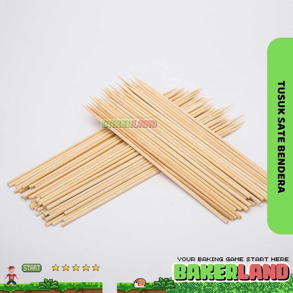 Tusuk Sate 25cm / Tusuk Sate Daging / Tusuk Sate Panjang / Tusuk Sate / Tusuk Bambu / Tusuk Sate 30c