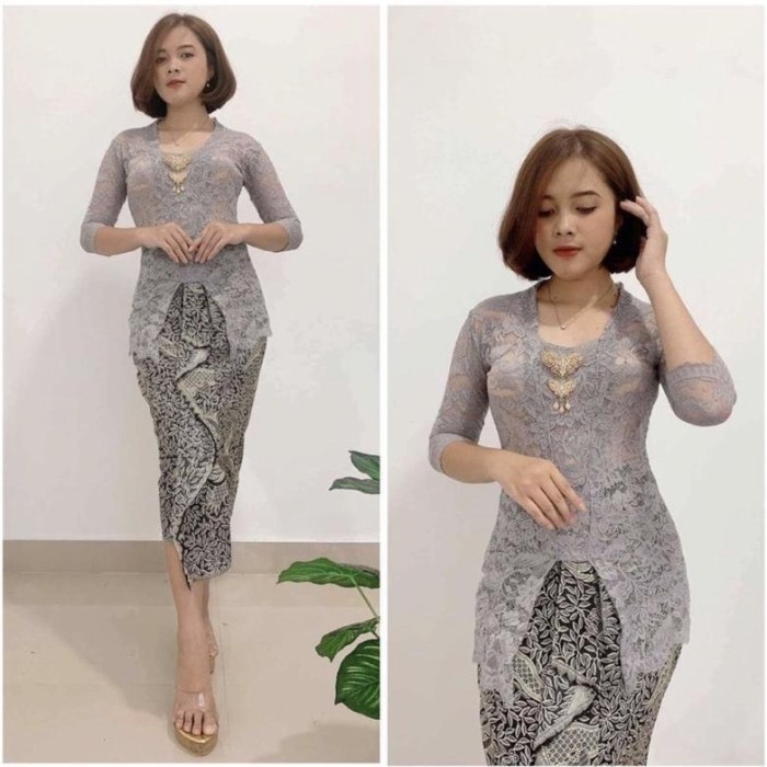 

✨READY✨ -Terbaru (Kebaya Saja)Kebaya Bali Brokat Sofia Strech Bet Lengan 3/4