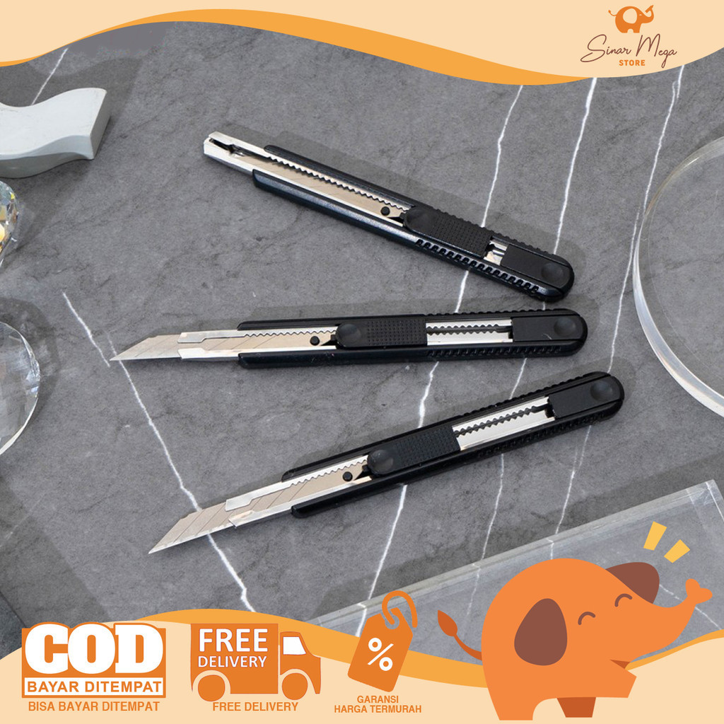

JOYKO Cutter CU-0511 Kater Pisau Kecil 9mm Black