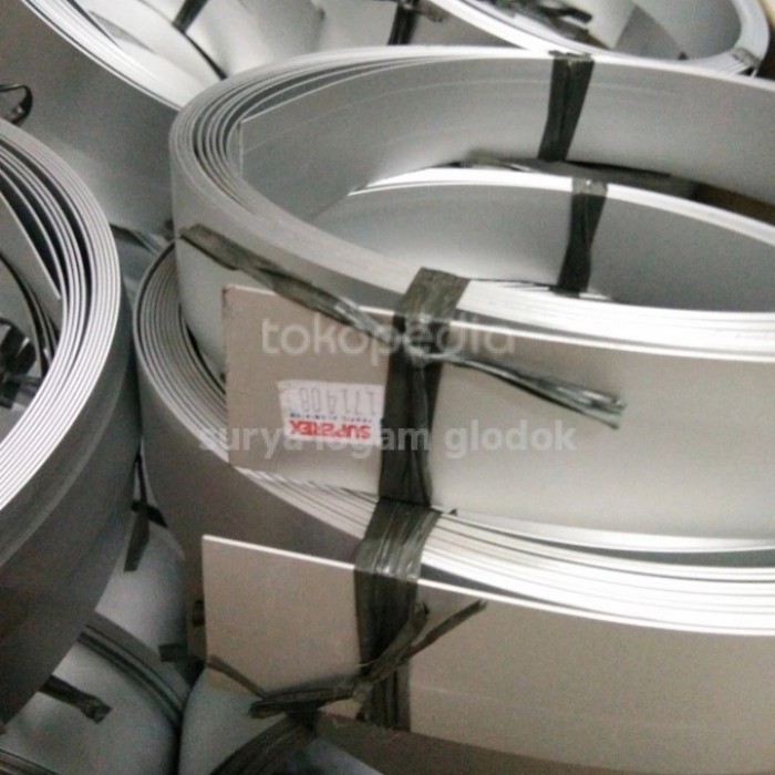 plat stri alumunium 1mm x 32mm x 6 meter - plat aluminium strip 1mm