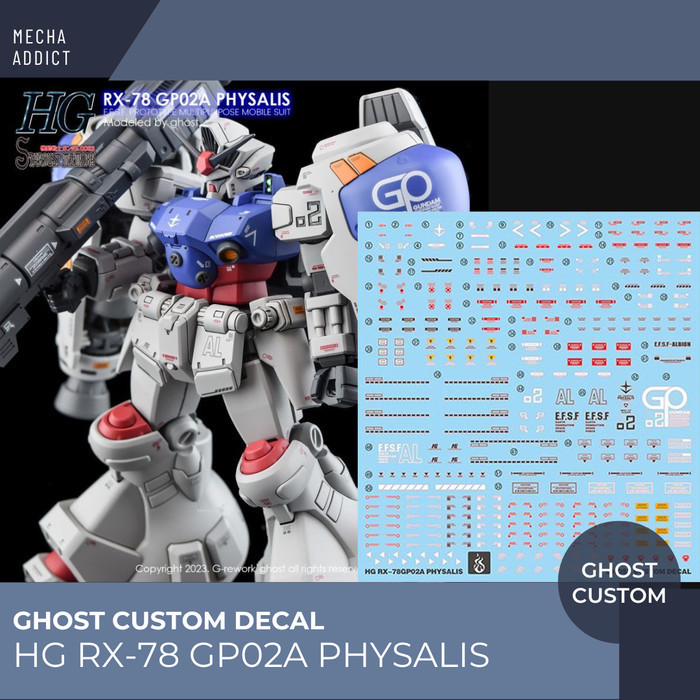 Water Slide Decal HG RX-78 GP02A PHYSALIS by Ghost Decal