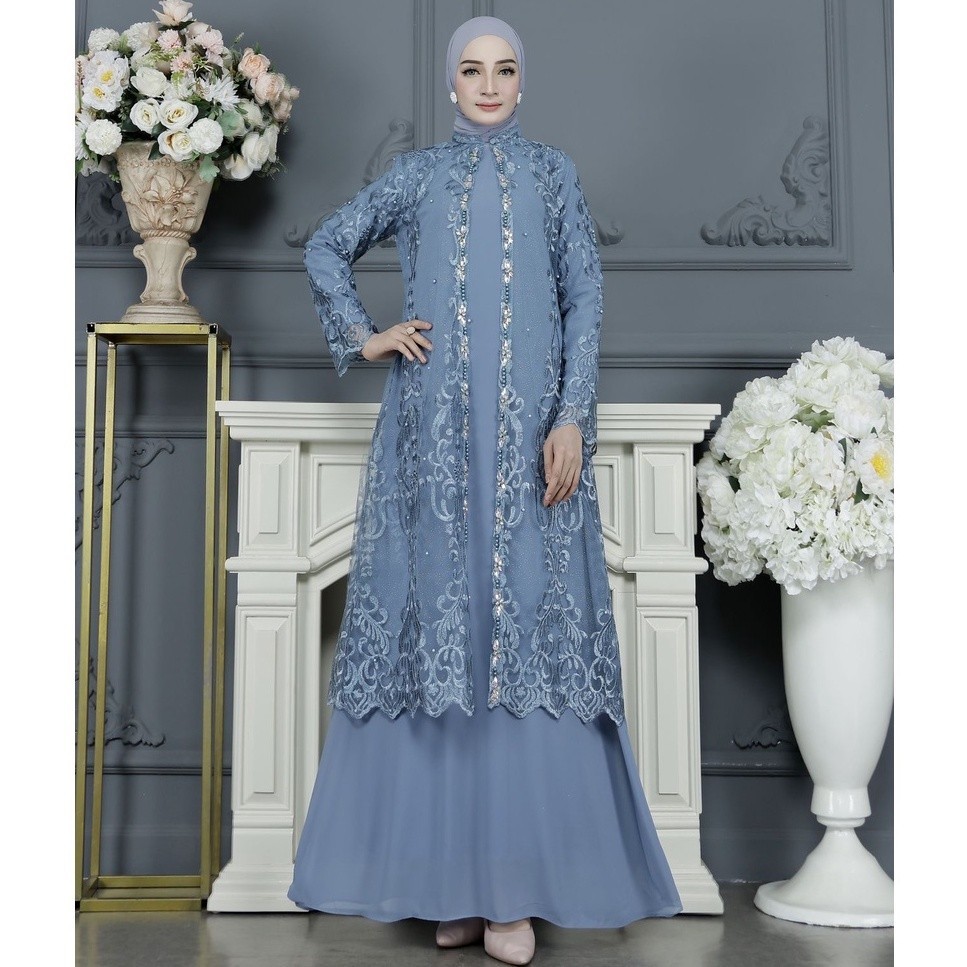 (COD) GAMIS CERUTY LONG OUTER/ GAMIS/ GAMIS TERBARU/ GAMIS PESTA/ GAMIS KONDANGAN/ GAMIS TILE/ GAMIS