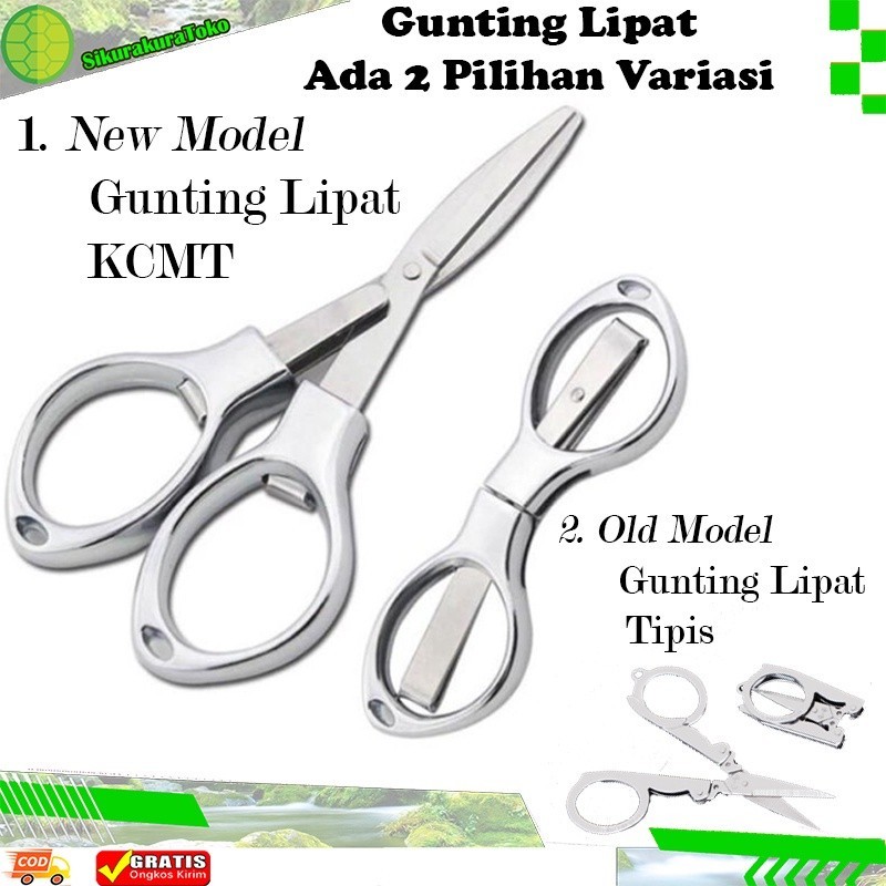 

(NCS) Gunting Lipat Stainless Steel Folding Portable Pocket Scissors Gunting Kapas
