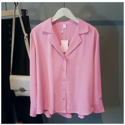Baju Emmy pink RO Blouse Wanita twiscont pink Kekinian