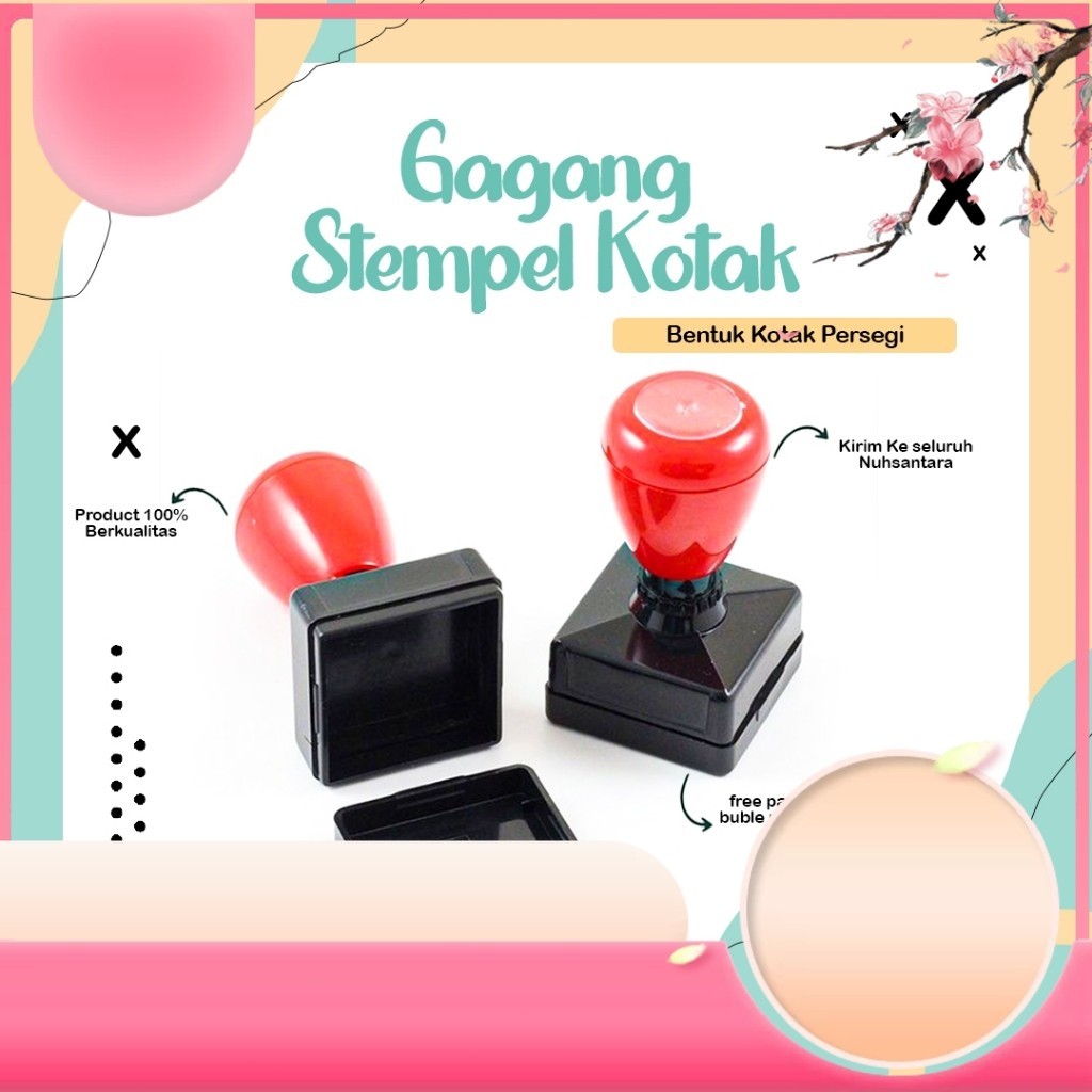 

Promo Gagang Stempel Flash Kotak Persegi / Stampel Flash 25X25 35X35 40X40