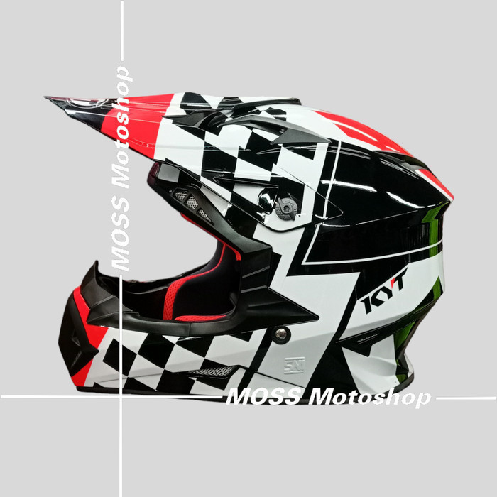 Helm KYT Cross Trail Jumshot # 4 Black Red |Original