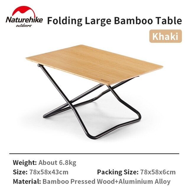 MEJA LIPAT BAMBU NATUREHIKE NH22JU012 []