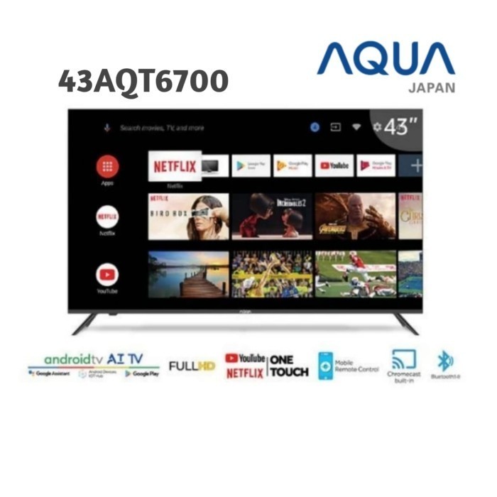 AQUA LE43AQT6700UG / 43AQT6700UG 4K ANDROID TV 43 inch