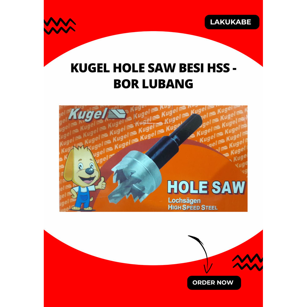 Kugel Hole Saw Besi HSS Alat Mata Bor Lubang Original