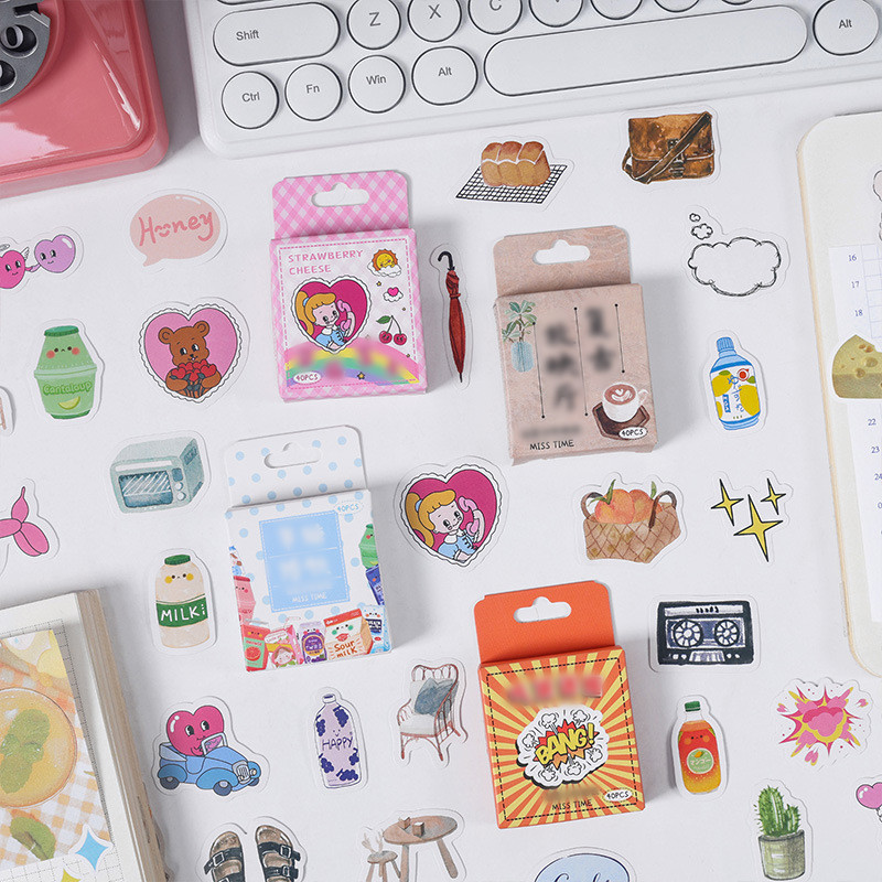 

【COD❤️】Stiker Buku Besar Tangan Lucu Stiker Anak Kreatif Kartun Bahan Alat Tulis Retro Gaya Ins VDY