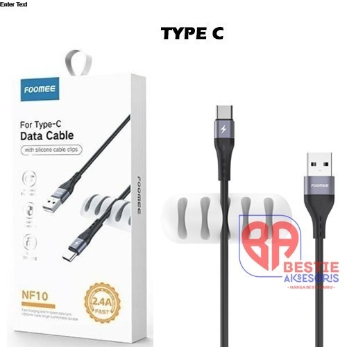 Kabel Data Type C FOOMEE NF10 Kabel Data Type C Fast Charging 100CM ORIGINAL FOOMEE