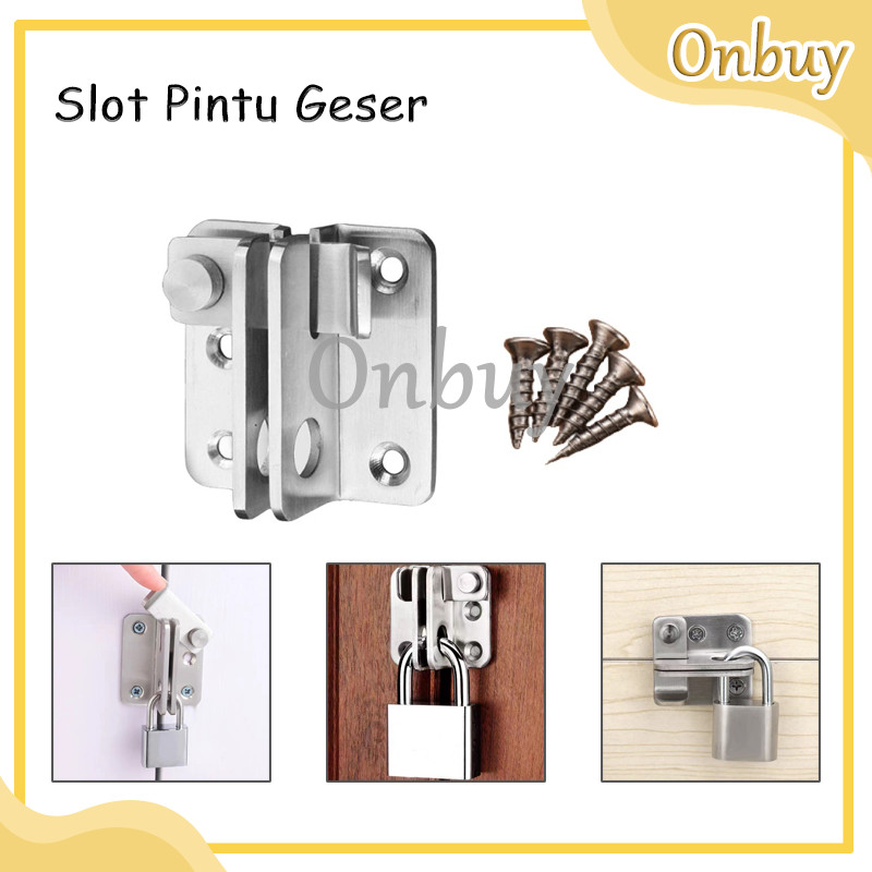 Pengaman Pintu Sliding Geser Stainless Serbaguna / Slot Pintu Geser
