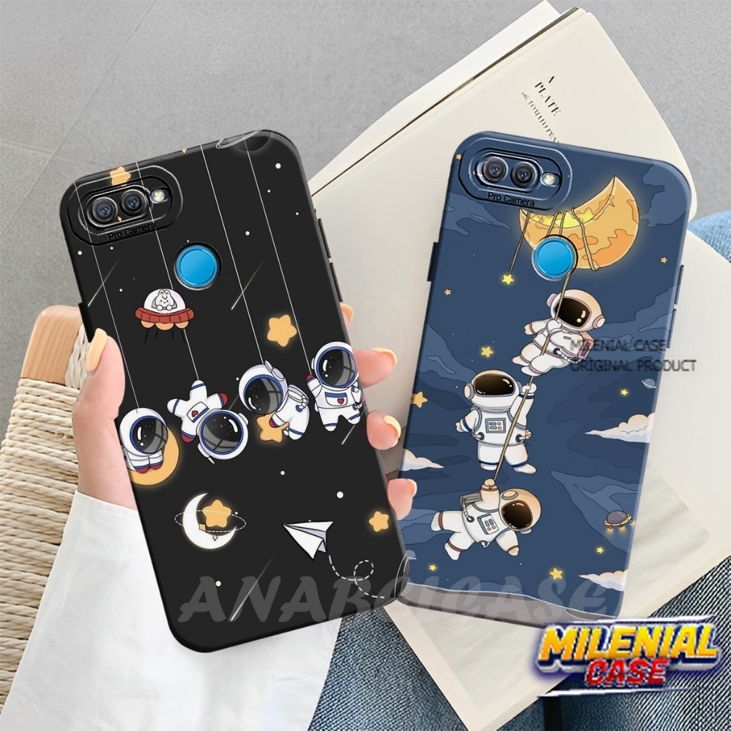 Milenial Case - Softcase OPPO A5S/A12/ A7/A11K/OPPO F9/REALME 2 PRO Motif Astronot Lucu terbaru - Ca