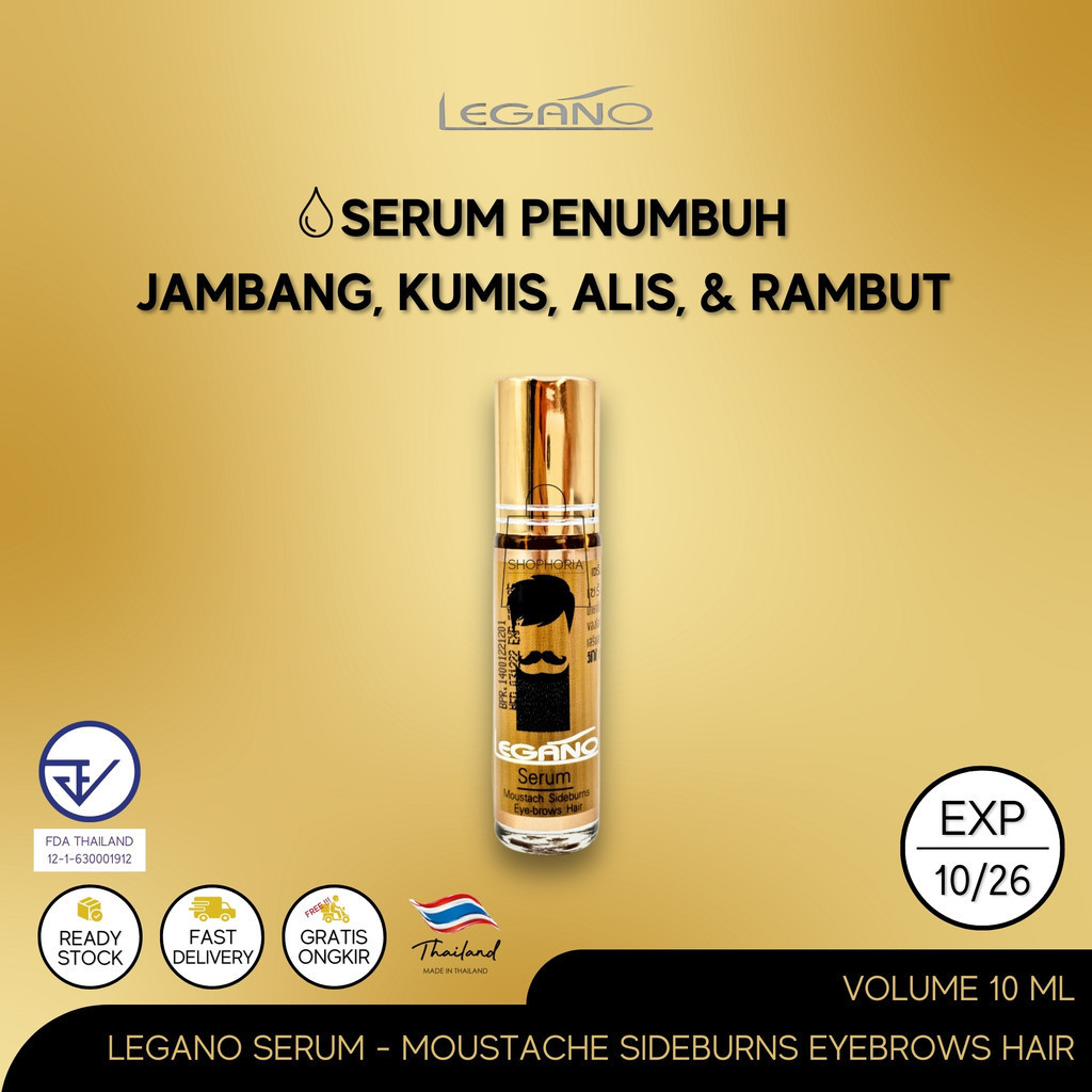 Legano Serum Penumbuh Kumis Jambang Rambut Alis Botak Penumbuh Janggut Penebal Rambut Pria Wanita
