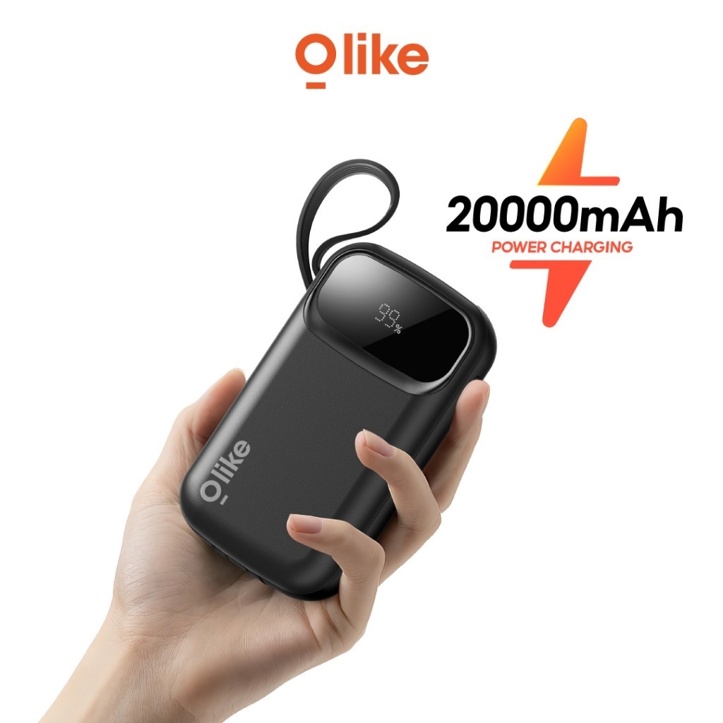 [ OLIKE P403 ] Olike Powerbank 20000mAh Smart Protection LED Display Safety Flight 3 Output Support 