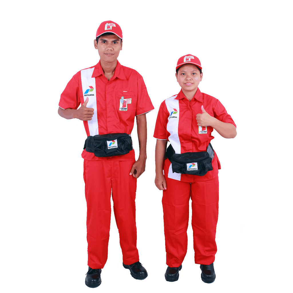 Six Dream Seragam spbu pertamina Operator, Ob, Pengawas, Teknisi Baju, Celana, dan Topi