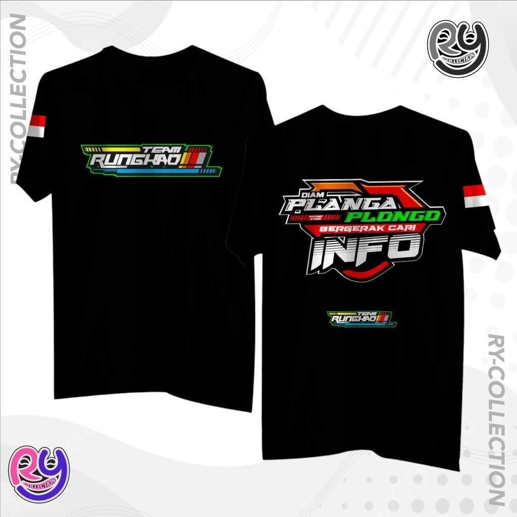 RY COLLECTION - KAOS TEAM RUNGKAD DIAM PLANGA PLONGO BERGERAK CARI INFO UNISEX PRIA WANITA CREWNECK