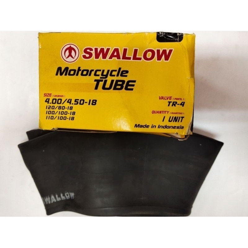 Ban Dalam SWALLOW Ring 18 (250, 275/300, 350/400, 400/450) Motor Batangan/Sport/Custom ORI