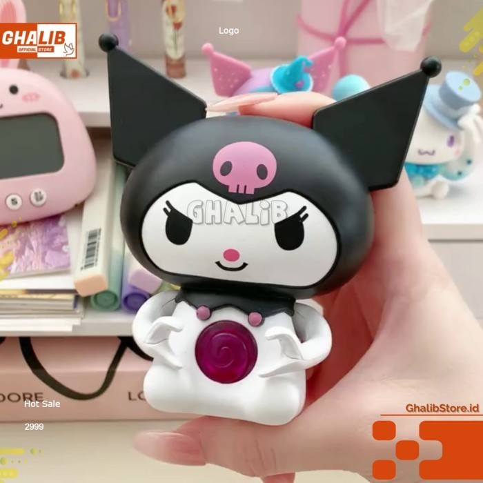 Kuromi Versi Suara Audio I Love You 3D LED Hiasan kamar tidur