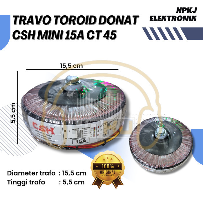 FZ01 TRAFO TOROID DONAT CSH MINI 15A CT 45V trafo donat CSH 15 A CT 45 V