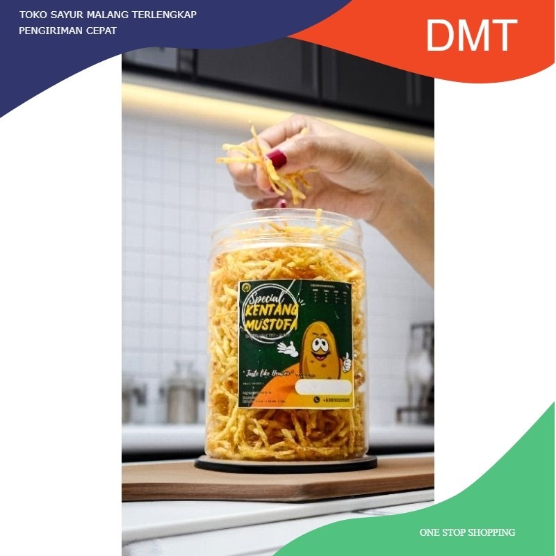 

Kentang Mustofa Premium Tanpa Bumbu Asin Mentega - Dapur mimi titi - Tanpa bahan pengawet 600ml Toples