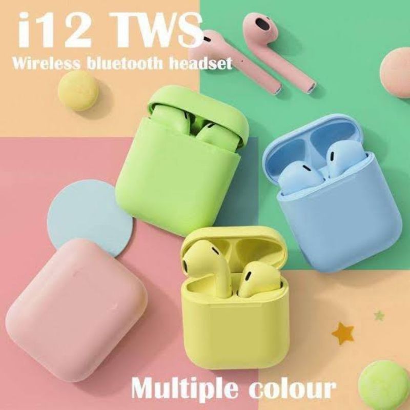 TWS Macaron I12 BT V5.0 | Headset Bluetooth Inpods Wireless Stereo