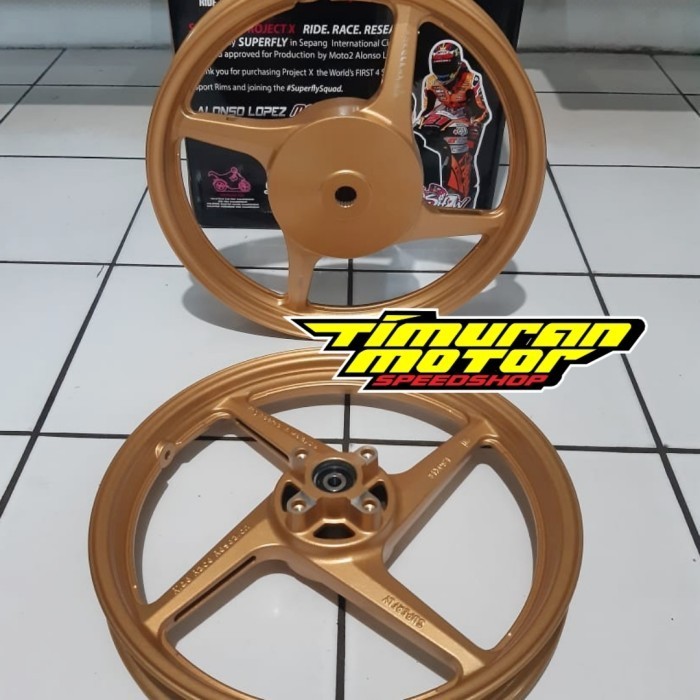 READY VELG SUPERFLY X SERIES 4 STAR MIO M3 160 160 R14 GOLD ORIGINAL