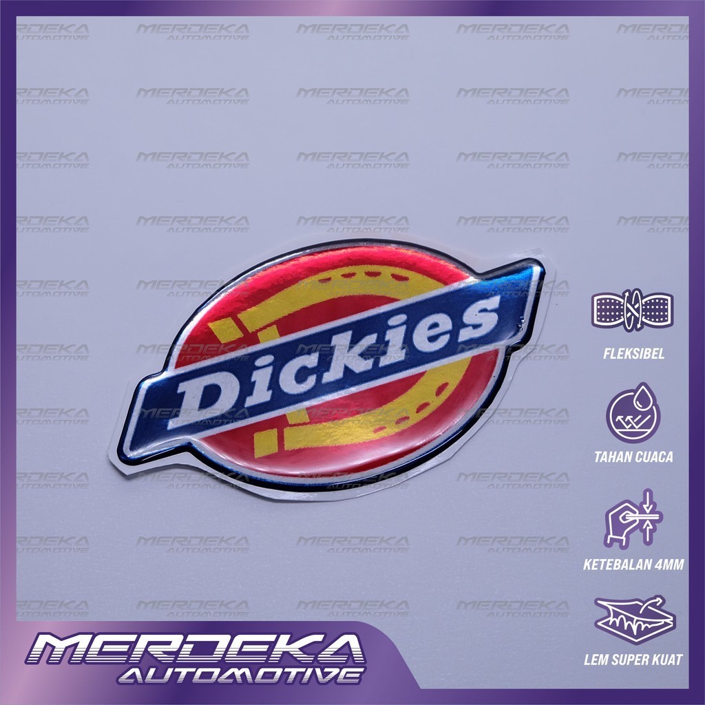 Emblem logo dickies / emblem timbul dickies / sticker dickies / stiker logo dickies / emblem 3d dick